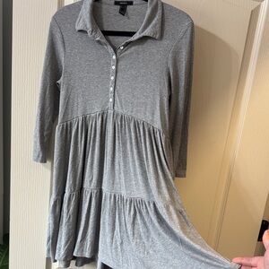 Forever 21 Heather Gray Collared Dress